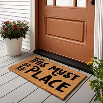 Funny Welcome Coir Doormat This Must Be The Place Front Porch Decor Doormat For The Entrance Way Ind...