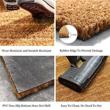 Funny Welcome Coir Doormat This Must Be The Place Front Porch Decor Doormat For The Entrance Way Indoor & Outdoor Personalized Rugs Heavy-Duty Non Slip Outdoor Patio Decor Coir Doormat 23.6x15.7 inch