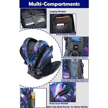 ProEtrade Backpack for College, Laptop & Travel - Anti Theft & USB Charging
