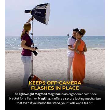 MagMod MagShoe - Universal Cold Shoe Flash Mount for Off Camera Flash, LED Light Panels, Umbrella Modifiers, and GoPro Cameras