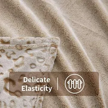 FY FIBER HOUSE Flannel Fleece Throw Blanket, Lightweight Cozy Plush Microfiber Bedspreads for Adults,90"X90",Brown Leopard