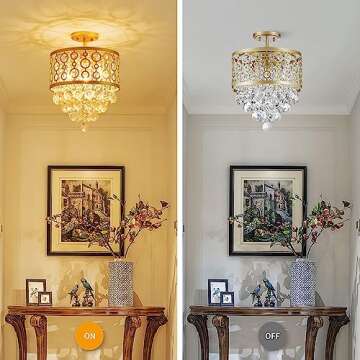 WUZUPS Modern Crystal Chandelier for Home Lighting