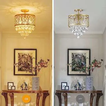 WUZUPS Modern Crystal Chandelier for Home Lighting