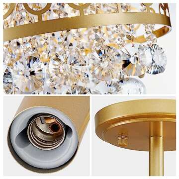 WUZUPS Modern Crystal Chandelier for Home Lighting