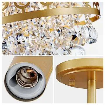 WUZUPS Modern Crystal Chandelier for Home Lighting