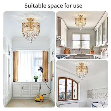 WUZUPS Modern Crystal Chandelier for Home Lighting