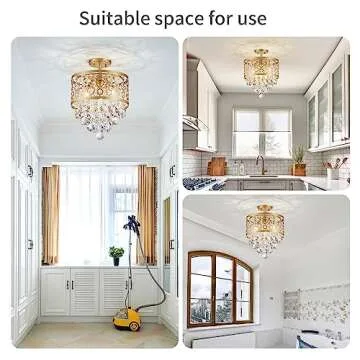WUZUPS Modern Crystal Chandelier for Home Lighting