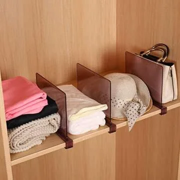 Sooyee 8 Pack Acrylic Shelf Dividers for Organizing