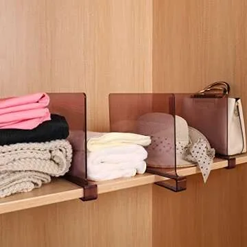 Sooyee 8 Pack Acrylic Shelf Dividers for Organizing