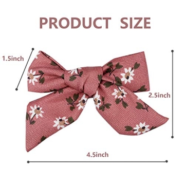 24 PCS Baby Girls Hair Bows Clips 4.5 inch Alligator Clips Tiny Barrettes Accessories for Fine Hair Infants Toddler Kids (One Size, Floral bows)