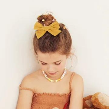 24 PCS Baby Girls Hair Bows Clips 4.5 inch Alligator Clips Tiny Barrettes Accessories for Fine Hair Infants Toddler Kids (One Size, Floral bows)