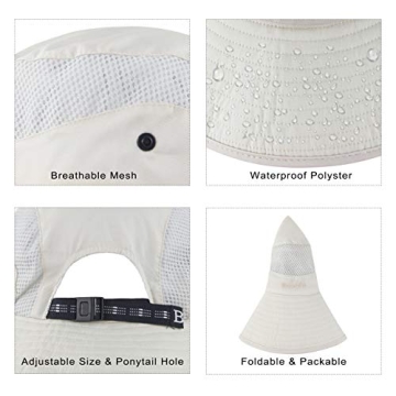 Mukeyo Women's Ponytail Sun Hat - UV Protection & Style