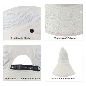 Mukeyo Women's Ponytail Sun Hat - UV Protection & Style