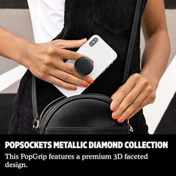 PopSockets Phone Grip with Expanding Kickstand - Metallic Diamond