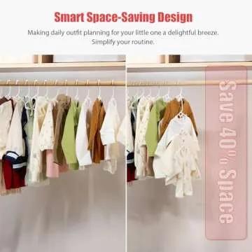 PIGLOG Baby Hangers 60 Pack Pink Stackable Closet Hanger