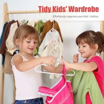 PIGLOG Baby Hangers 60 Pack Pink Stackable Closet Hanger