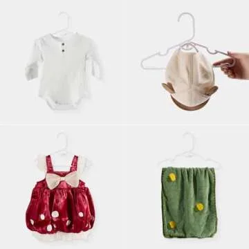 PIGLOG Baby Hangers 60 Pack Pink Stackable Closet Hanger