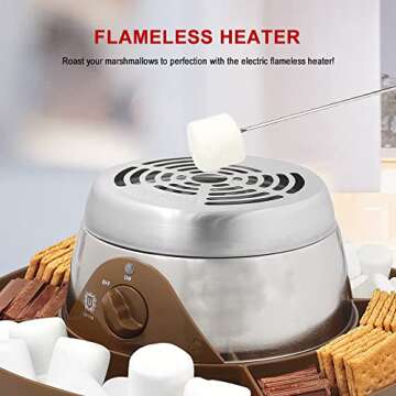 ULTICOR Electric Flameless S'mores Maker for Indoor Fun