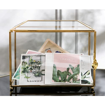 Elegant Vellon Clear Wedding Gift Card Box with Lock