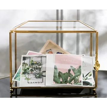 Elegant Vellon Clear Wedding Gift Card Box with Lock