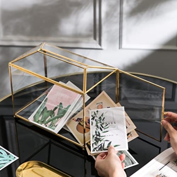 Elegant Vellon Clear Wedding Gift Card Box with Lock