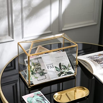 Elegant Vellon Clear Wedding Gift Card Box with Lock