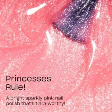OPI Nail Lacquer Princesses Rule! | Sheer Soft Pink Shimmer Chip Resistant Nail Polish | Vegan, Fast Drying, Streak Free