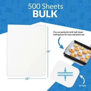 Reli Parchment Paper Sheets - 500 Pcs Non-Stick Bakeware