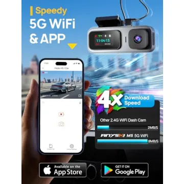 Anyski 3 Channel WiFi Dash Cam with 64GB Card