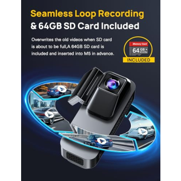 Anyski 3 Channel WiFi Dash Cam with 64GB Card