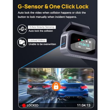 Anyski 3 Channel WiFi Dash Cam with 64GB Card