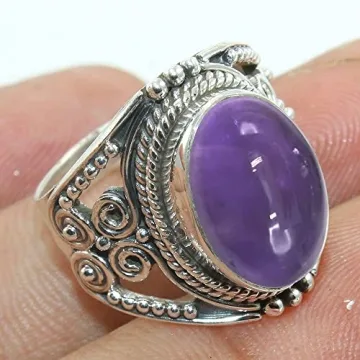 Elegant 925 Sterling Silver Amethyst Ring for Women