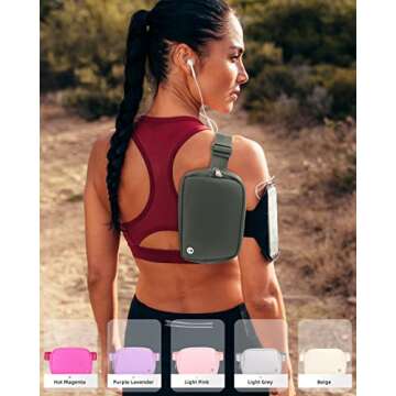 Sienien Belt Bag Fanny Pack Crossbody Bag Fashionable Waist Packs With Adjustable Strap Water Proof ...