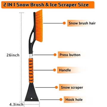 UMUACCAN Snow Brush & Ice Scrapers for Cars