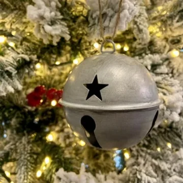 Haute Decor Jingle Bell Ornaments 3.35-inch - 6-Pack