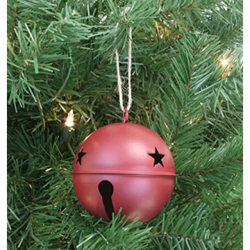 Haute Decor Jingle Bell Ornaments 3.35-inch - 6-Pack