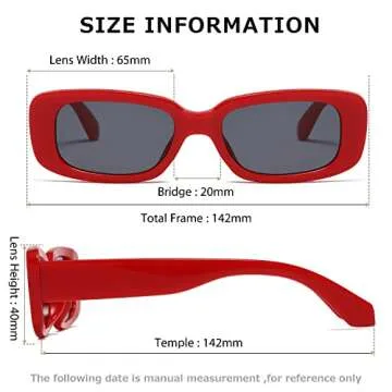 kimorn Rectangle Sunglasses for Women Men Trendy Retro Fashion Sun Glasses 90’s Vintage Square Frame K1200