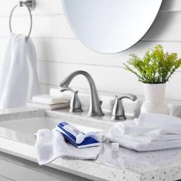 Amazon Basics Cotton Washcloths 12-Pack Quick-Dry