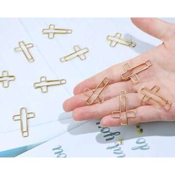 Penta Cross Shape Paper Clips - Perfect for Gifts & School