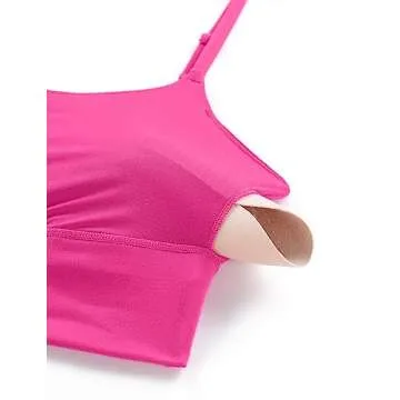 CRZ YOGA Adjustable Longline Sports Bra for Women