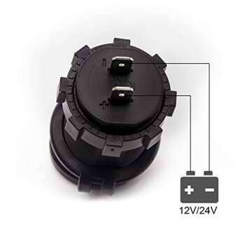 Dual USB Charger Socket Waterproof Power Outlet 12V/24V 2.1A & 2.1A for Car Boat Marine RV Mobile Blue LED