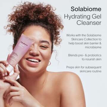 SolaWave Probiotic Gel Facial Cleanser with Prebiotics and Pro Vitamin B5, Hydrating and Soothing Fo...
