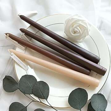 Gradient Color Scented Taper Candles for Weddings and Decor