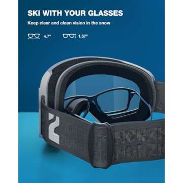 ZIONOR X11 Ski Goggles Magnetic Cylindrical Snowboard Snow Goggles for Men Women