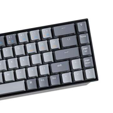 Keychron K6 Bluetooth 5.1 Wireless Mechanical Keyboard with Gateron G Pro Red Switch/LED Backlit/Rec...