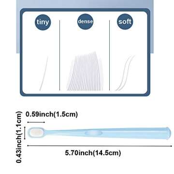 KnocKconK Cat Toothbrush, Soft Small Dog Dental Toothbrush Silicone, Easy Teeth Cleaning Head, Pet D...