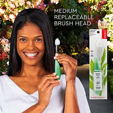 RADIUS Source Toothbrush - Eco-friendly with Replaceable Head