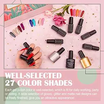Lavender Violets 27 Color Gel Nail Polish Set
