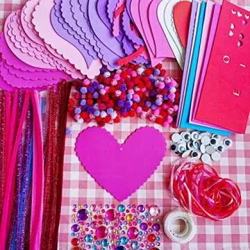 Valentine's Day Heart Ornaments Craft Kit for Kids