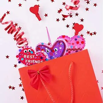 Valentine's Day Heart Ornaments Craft Kit for Kids